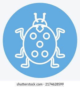 Icon Insect. suitable for garden symbol. blue eyes style. simple design editable. design template vector. simple symbol illustration