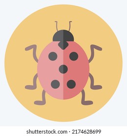 Icon Insect. suitable for garden symbol. flat style. simple design editable. design template vector. simple symbol illustration