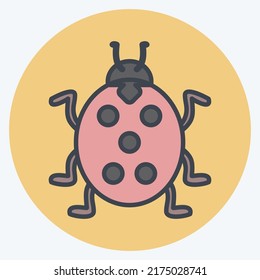 Icon Insect. suitable for garden symbol. color mate style. simple design editable. design template vector. simple symbol illustration