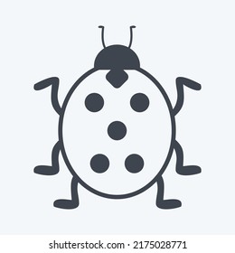 Icon Insect. suitable for garden symbol. glyph style. simple design editable. design template vector. simple symbol illustration