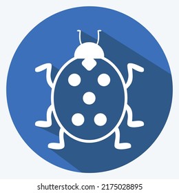 Icon Insect. suitable for garden symbol. long shadow style. simple design editable. design template vector. simple symbol illustration