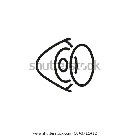 Icon of inserting contact lens. Eye, putting, cornea. Optometry concept. Can be used for topics like wearing lenses, ocular routine, vision