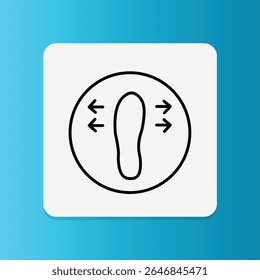 Icon of insole with pressure points or arrows, suggesting enhanced comfort and ergonomic sole design.