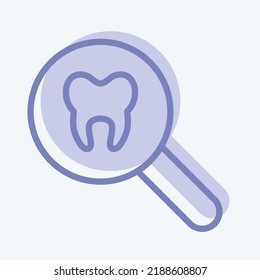 Icon Inspect. suitable for medicine symbol. two tone style. simple design editable. design template vector. simple illustration