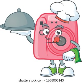 An icon of instan camera as a Chef with food on tray ready to serve