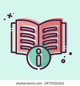 Icon Instructions. related to Book symbol. MBE style. simple design illustration