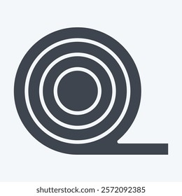 Icon Insulation. related to Fabric symbol. glyph style. simple design editable