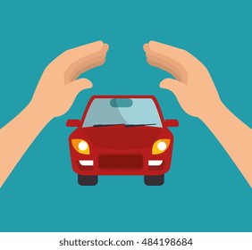 icon insurance car security design