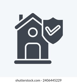 Icon Insurance Insurance. related to Finance symbol. glyph style. simple design editable. simple illustration