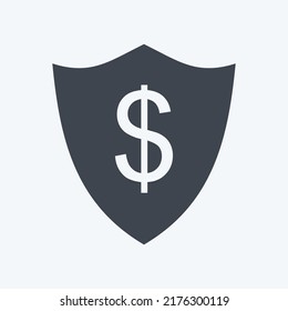Seguro de iconos. adecuado para símbolo web digital. estilo glifo. diseño simple editable. vector de plantilla de diseño. ilustración de símbolo simple