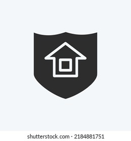 Icon Insurance. suitable for education symbol. glyph style. simple design editable. design template vector. simple illustration