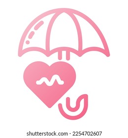 icon insurance world cancer day illustration, for web app etc