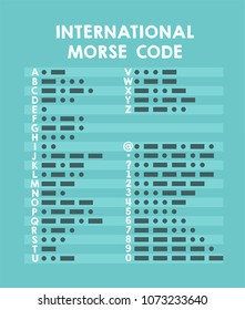 Icon International Morse code. The table consists of an alphabet, numbers and letters with their value in the form of dots and dashes. svg