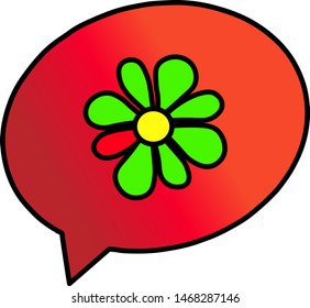 The icon for the Internet. Flower in the window. Vector graphics