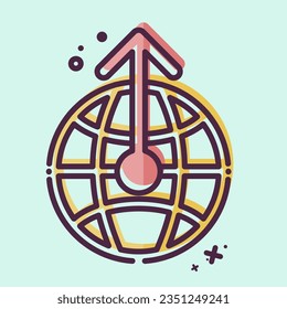 Icon Internet Forcing. related to Climate Change symbol. MBE style. simple design editable. simple illustration