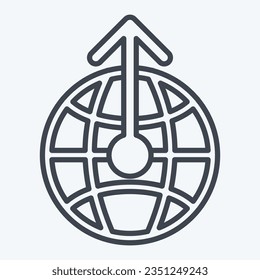 Icon Internet Forcing. related to Climate Change symbol. line style. simple design editable. simple illustration