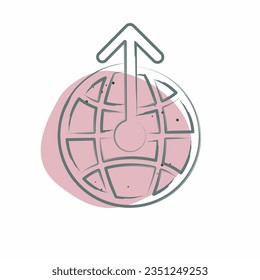 Icon Internet Forcing. related to Climate Change symbol. Color Spot Style. simple design editable. simple illustration