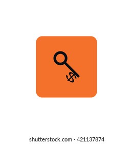 Icon internet key with a dollar sign.