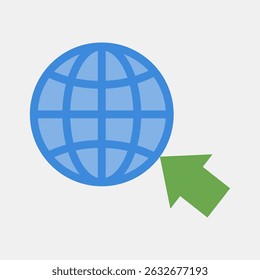 Icon internet. Internet network elements. Icon in flat style style.
