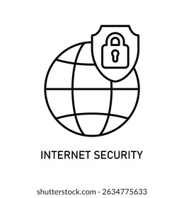 Icon a internet security, isolated against a clean background.