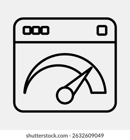 Icon internet speed. Internet network elements. Icon in line style.