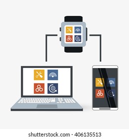Icon of internet things design, vector illustration