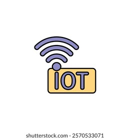 Icon a INTERNET OF THINGS, isolated against a clean background.