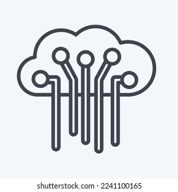 Icon Internet of Things. related to Machine Learning symbol. line style. simple design editable. simple illustration. simple vector icons