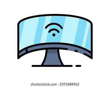 Icon of an Internet of Things TV with filled style