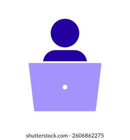Icon a internet user, isolated against a clean background.
