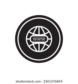 diseño del logotipo de la ilustración de la plantilla del vector de Internet