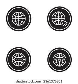 diseño del logotipo de la ilustración de la plantilla del vector de Internet