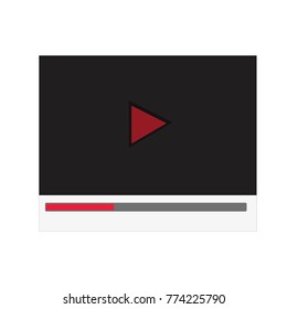 icon and internet  - Video on the Net  vector illustration isolated on white background