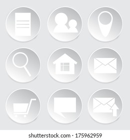 icon for internet-shop. circle shape. use for web design.