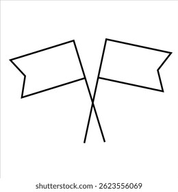 Icon intersecting flags on white background vector
Vector business icon