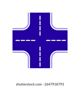 Icon a intersection, isolated against a clean background.