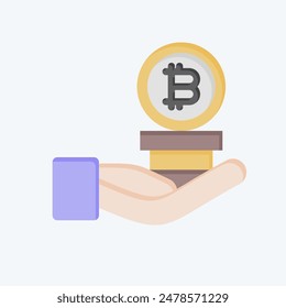 Icon Invesment. related to Cryptography symbol. flat style. simple design illustration