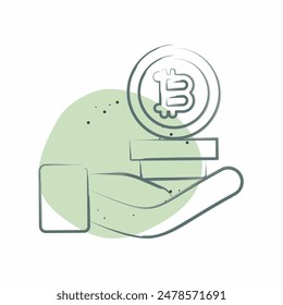 Icon Invesment. related to Cryptography symbol. Color Spot Style. simple design illustration