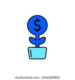 Icon a investment, isolated against a clean background.