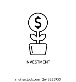Icon a investment, isolated against a clean background.