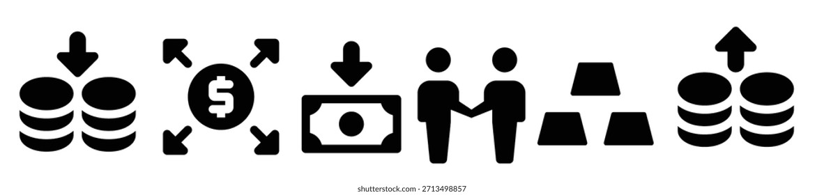  icon Inversión Ilustración vectorial sólida