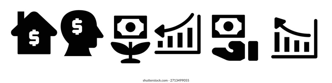 icon Inversión Ilustración vectorial sólida