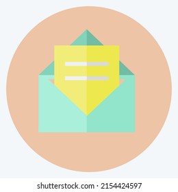 Icon Invitation. suitable for party symbol. flat style. simple design editable. design template vector. simple symbol illustration