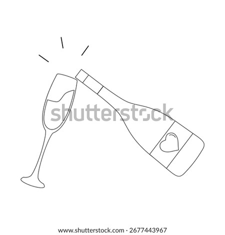 Icon for invitations wedding party married couples ring doodle vector illustrations line art simple