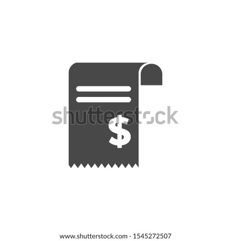 Icon of invoice, check, contract, tax.