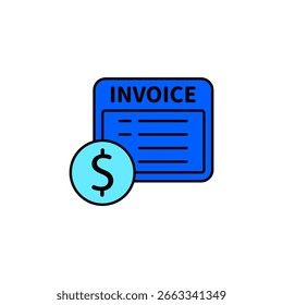 Icono de un archivo de Factura, aislado contra un fondo limpio.