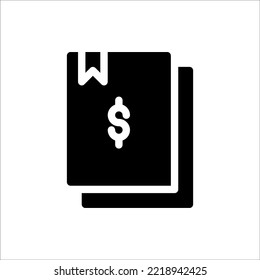 Icon Invoice Glyph, Flat Icon Logo Illustration Vector Isolated. Suitable for Web Design, Logo, App. 