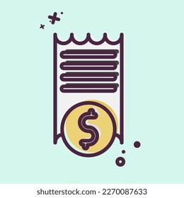 Icon Invoice. related to Contactless symbol. MBE Style. simple design editable. simple illustration