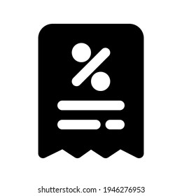 Icon Invoice With Style Glyph