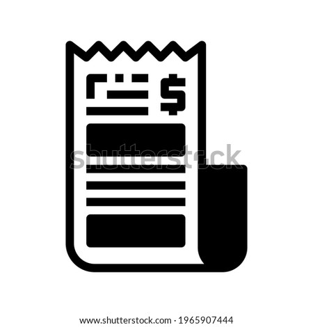 Icon Invoice With Style Glyph